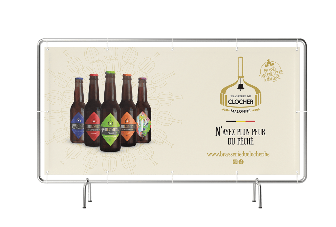 brasserie du clocher mockup fence banner 4